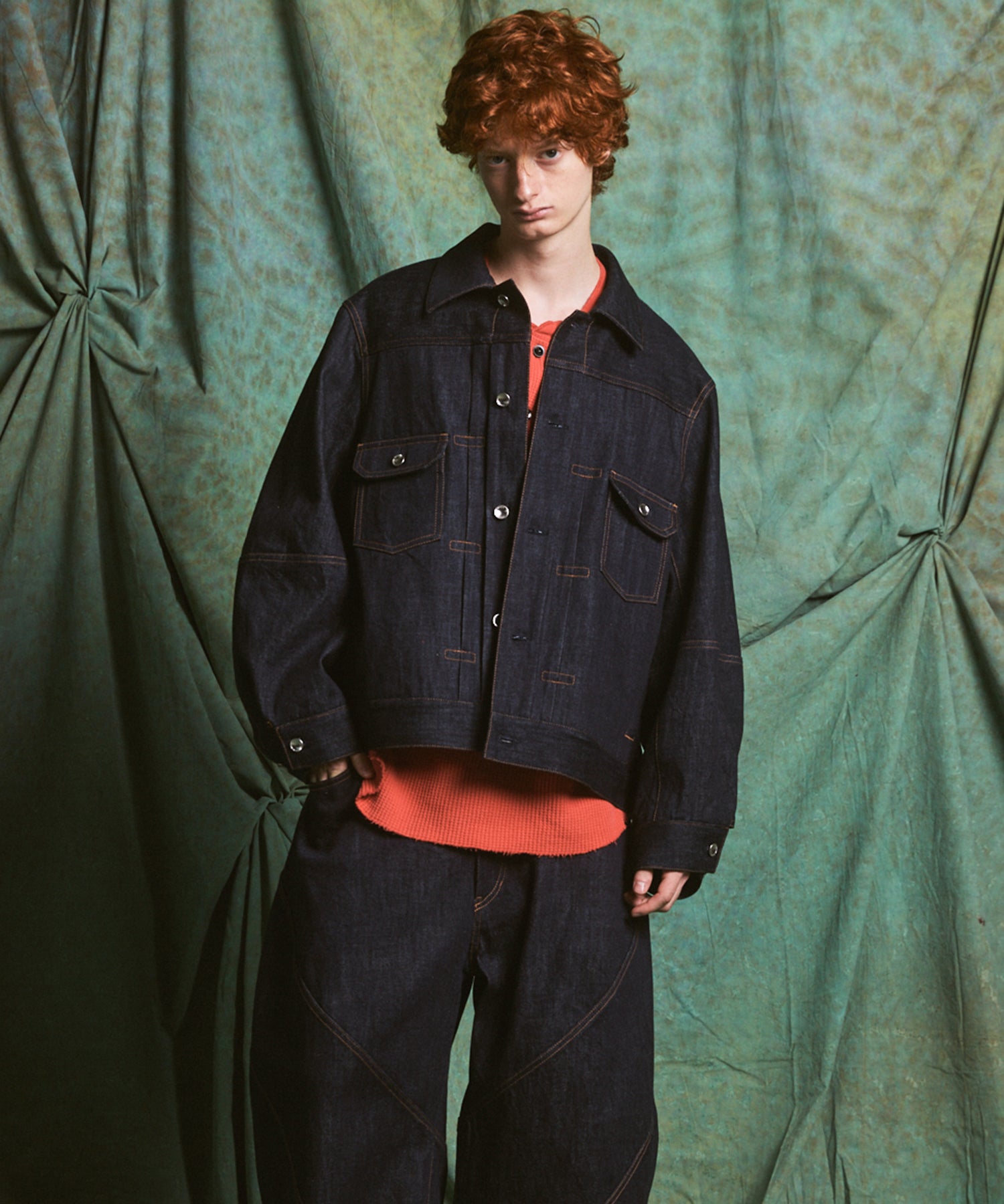 【26AW PRE-ORDER】Ovoid Sleeve Prime-Over Trucker Jacket