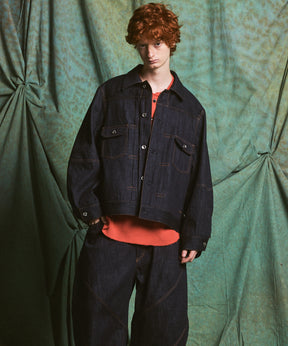 【26AW PRE-ORDER】Ovoid Sleeve Prime-Over Trucker Jacket