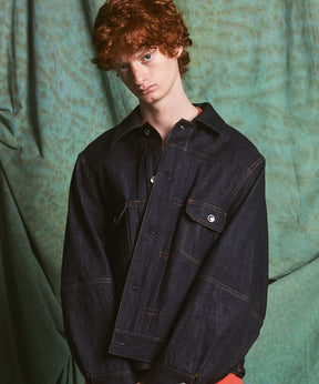 【26AW PRE-ORDER】Ovoid Sleeve Prime-Over Trucker Jacket