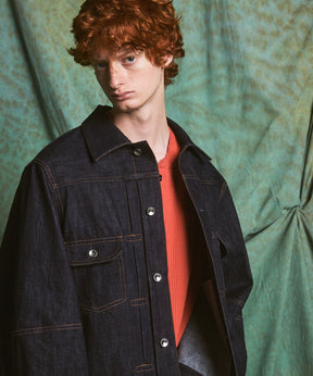 【26AW PRE-ORDER】Ovoid Sleeve Prime-Over Trucker Jacket