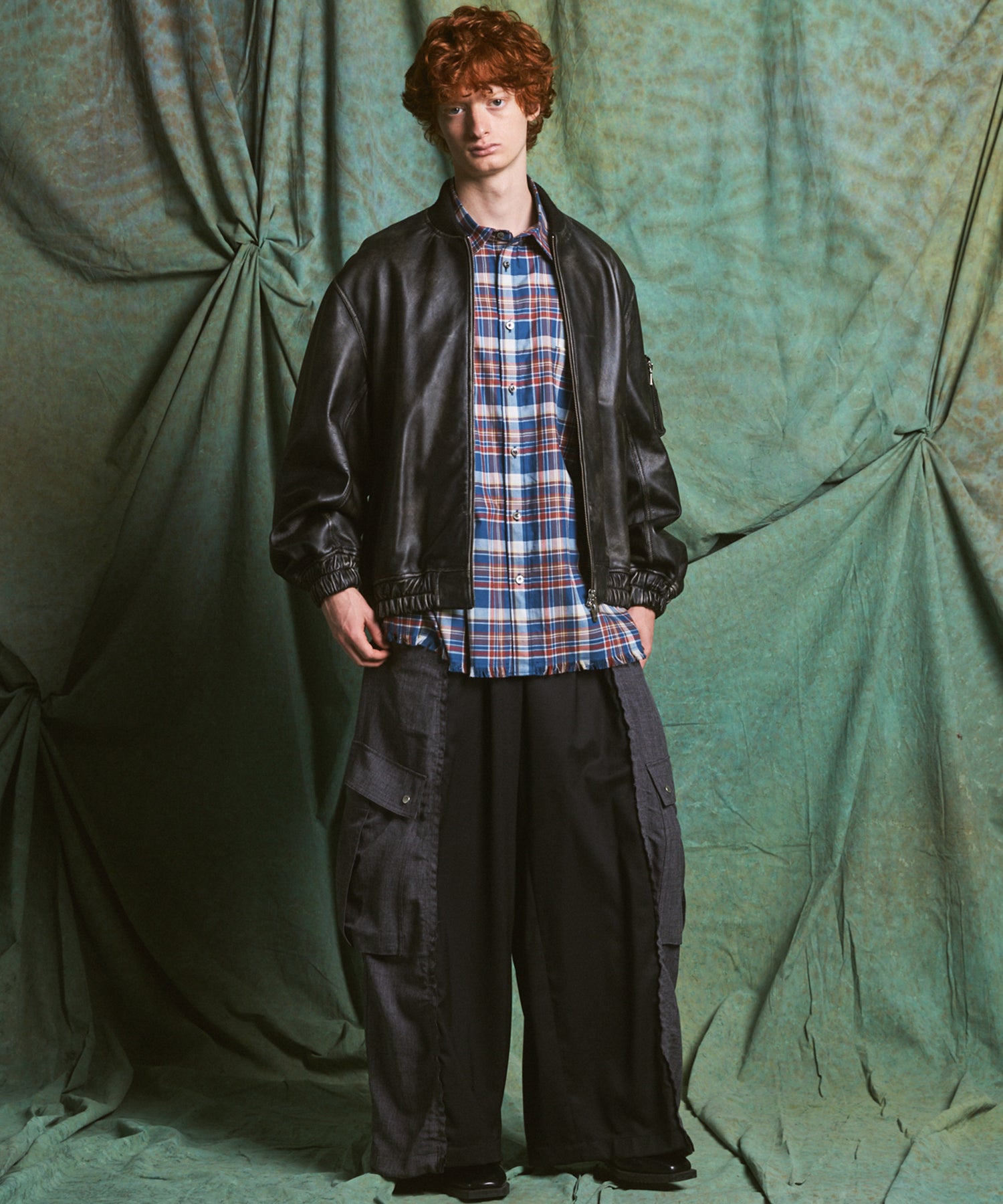 [Italian Dead Stock Fabric] Prime-Over Regular Collar Long Sleeve Shirt