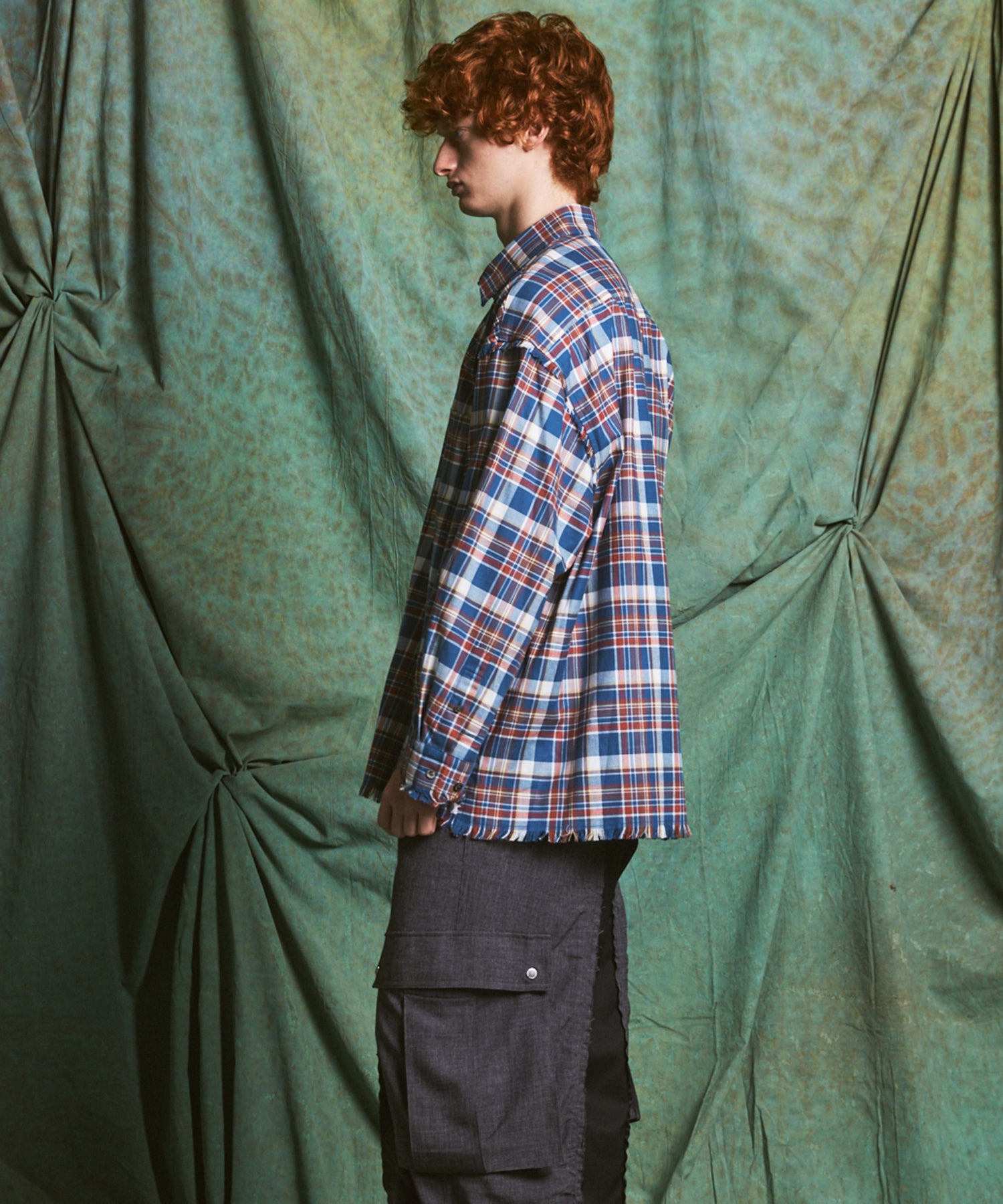 [Italian Dead Stock Fabric] Prime-Over Regular Collar Long Sleeve Shirt