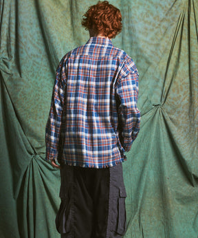 [Italian Dead Stock Fabric] Prime-Over Regular Collar Long Sleeve Shirt