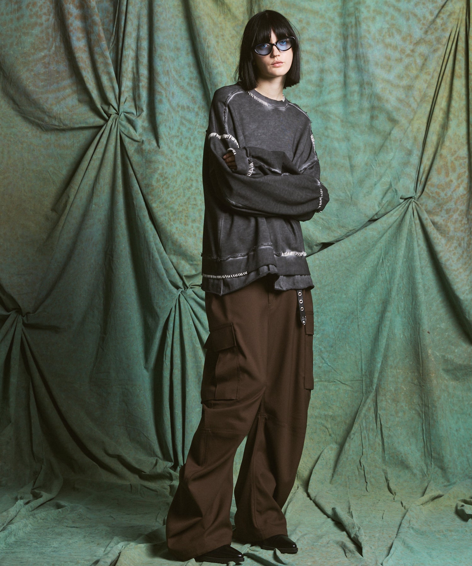【26AW PRE-ORDER】Banana Curve Silhouette Prime-Wide Cargo Trousers