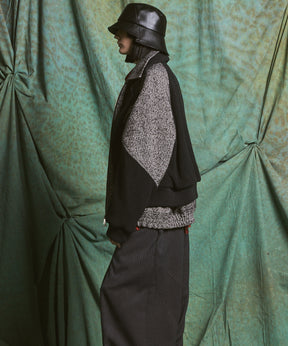 【26AW PRE-ORDER】ニットレイヤリングプライムオーバーツイードブルゾン