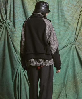 【26AW PRE-ORDER】ニットレイヤリングプライムオーバーツイードブルゾン