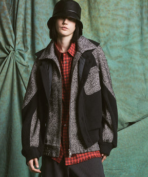 【26AW PRE-ORDER】ニットレイヤリングプライムオーバーツイードブルゾン
