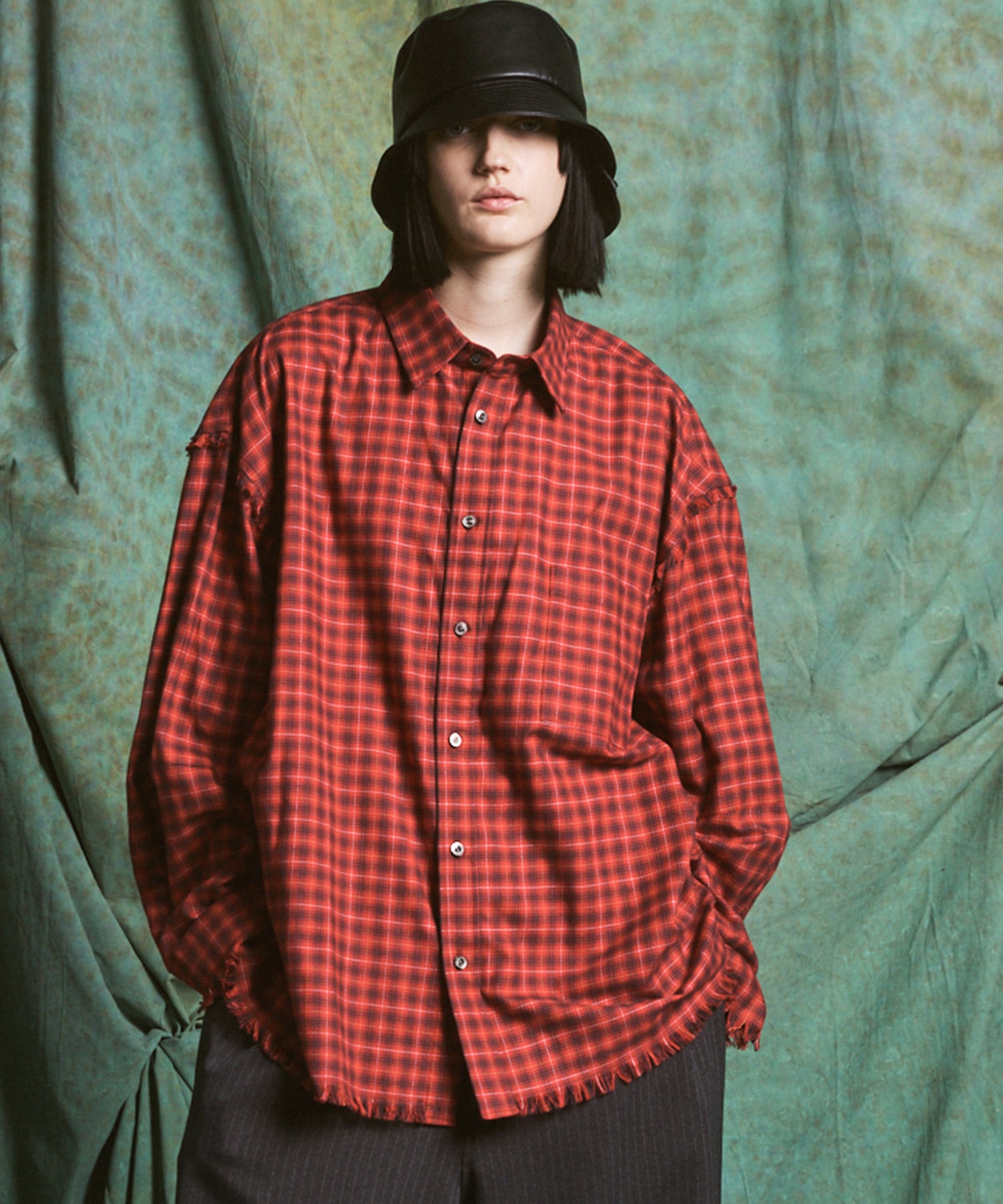 [Italian Dead Stock Fabric] Prime-Over Regular Collar Long Sleeve Shirt