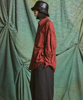 [Italian Dead Stock Fabric] Prime-Over Regular Collar Long Sleeve Shirt