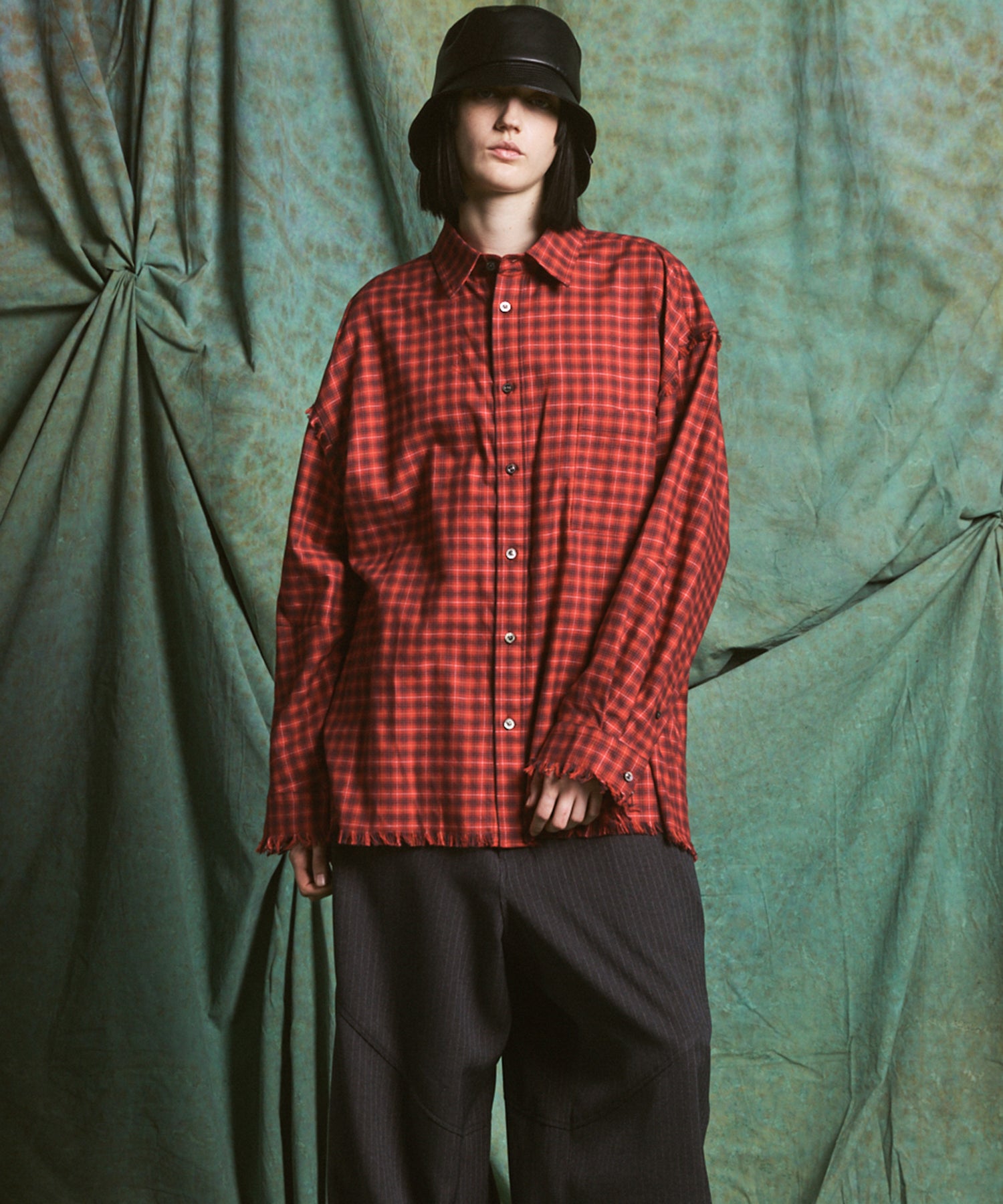 [Italian Dead Stock Fabric] Prime-Over Regular Collar Long Sleeve Shirt
