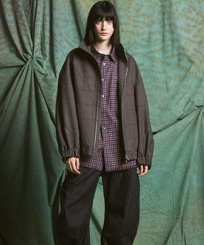 【26AW PRE-ORDER】【イタリアンデッドストックファブリック】プライムオーバーカーブ切り替えスタンドブルゾン