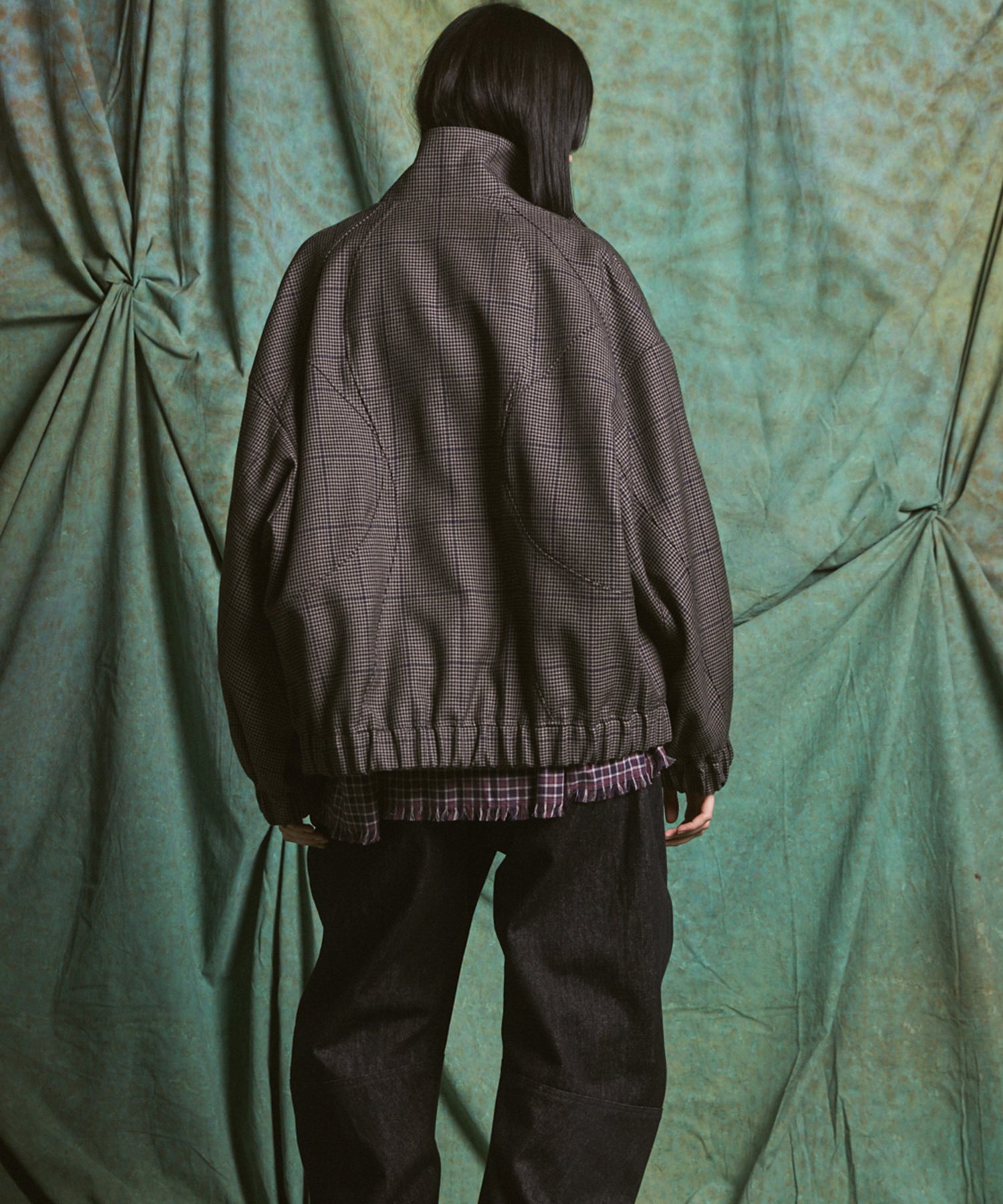 【26AW PRE-ORDER】【イタリアンデッドストックファブリック】プライムオーバーカーブ切り替えスタンドブルゾン