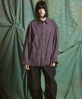 [Italian Dead Stock Fabric] Prime-Over Regular Collar Long Sleeve Shirt