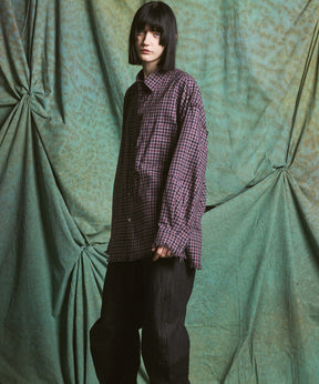 [Italian Dead Stock Fabric] Prime-Over Regular Collar Long Sleeve Shirt