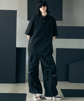 [26SS PRE-ORDER] Airy Striped Gabardine Prime-Over Short-sleeved Shirt
