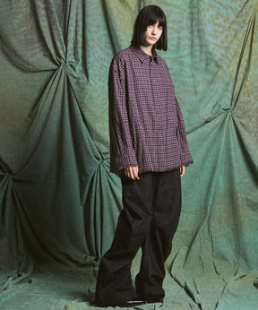 [Italian Dead Stock Fabric] Prime-Over Regular Collar Long Sleeve Shirt