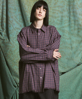 [Italian Dead Stock Fabric] Prime-Over Regular Collar Long Sleeve Shirt