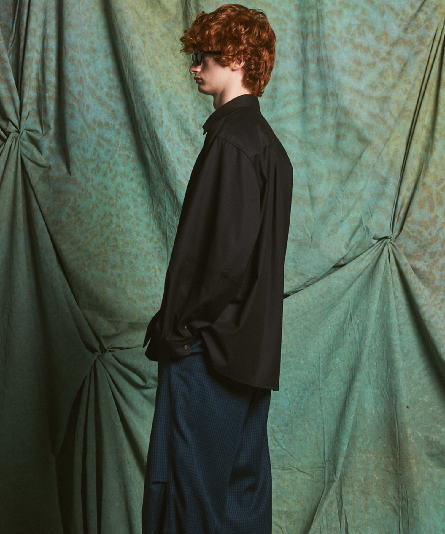 【26AW PRE-ORDER】TW Drapery Gabardine Prime-Over Ovoid Sleeve Shirt