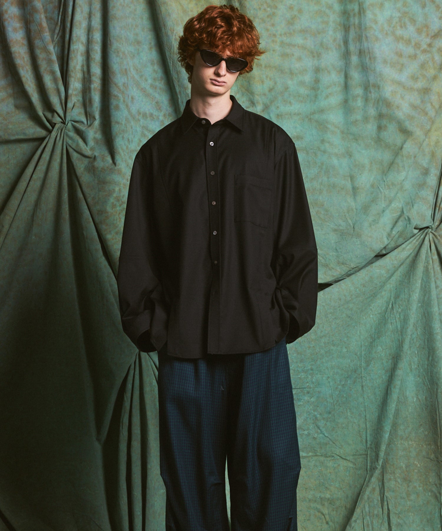 【26AW PRE-ORDER】TW Drapery Gabardine Prime-Over Ovoid Sleeve Shirt