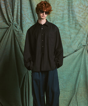 【26AW PRE-ORDER】TW Drapery Gabardine Prime-Over Ovoid Sleeve Shirt