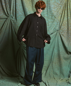 【26AW PRE-ORDER】TW Drapery Gabardine Prime-Over Ovoid Sleeve Shirt