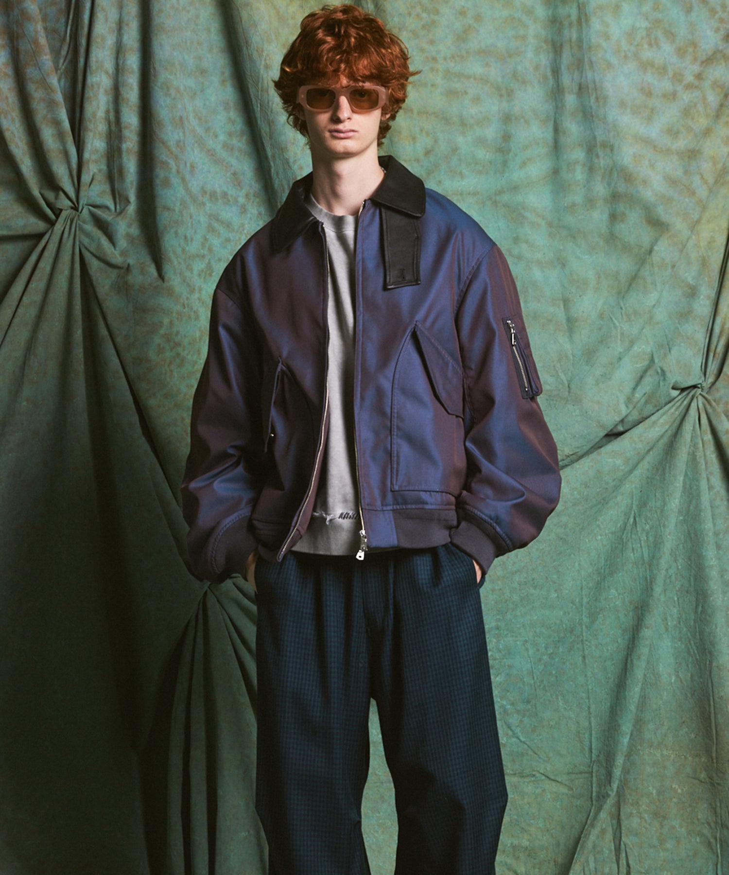 Different Materials Layering Prime-Over Trucker Jacket