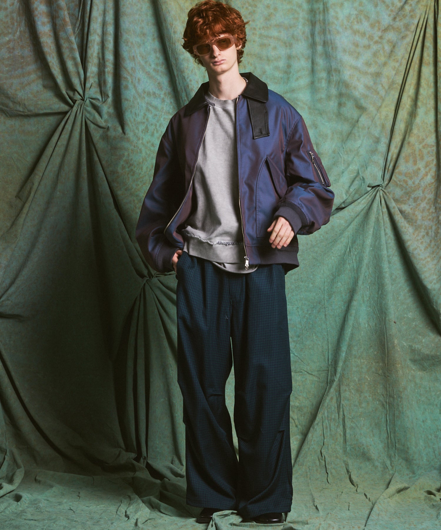 【PRE-ORDER】Heavy-Weight Sweat Embroidery Damage Over-Dye Crew Neck Pullover