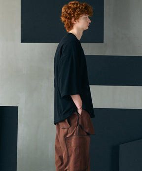【26SS PRE-ORDER】Birdseye Jersey Mesh Prime-Over Henry Neck Short-sleeved T-shirt