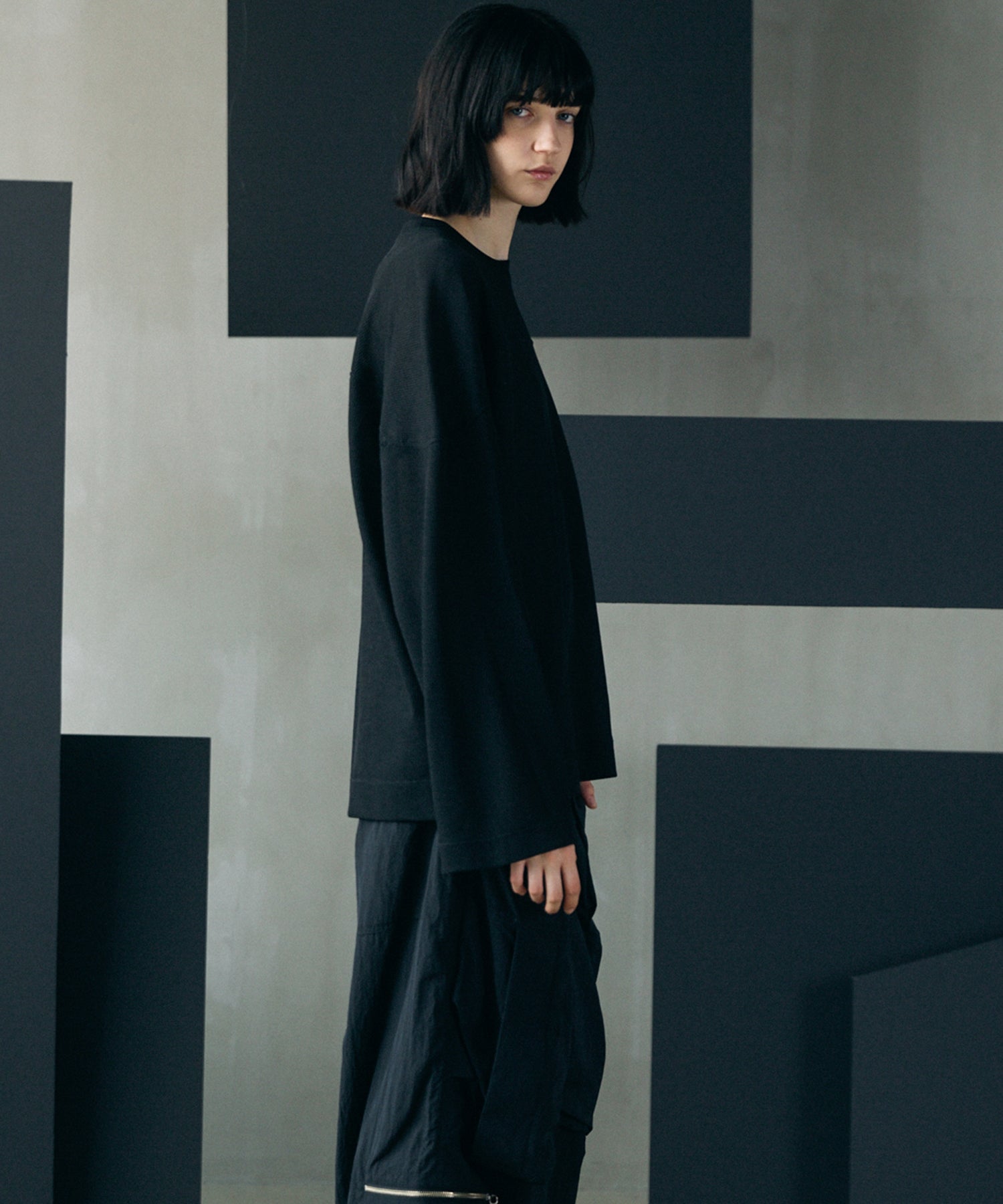 [26SS PRE-ORDER]Birdseye Jersey Mesh Prime-Over Henry Neck Short-sleeved T-shirt