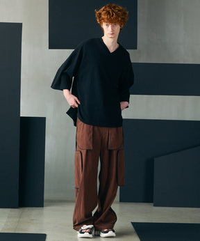 [26SS PRE-ORDER] Airy Striped Gabardine Prime-Wide Two-tuck Pants