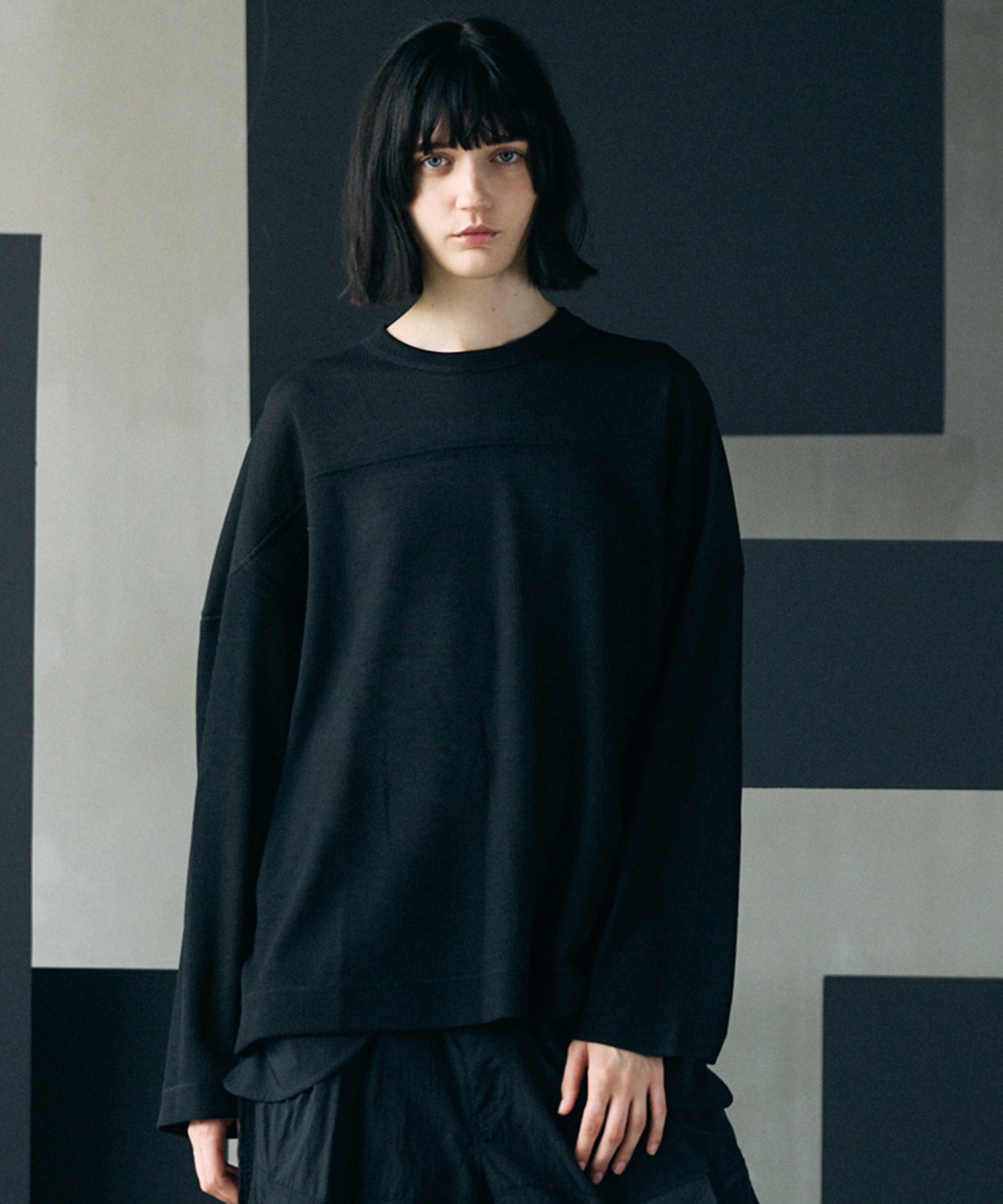 [26SS PRE-ORDER]Birdseye Jersey Mesh Prime-Over Henry Neck Short-sleeved T-shirt