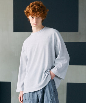 [26SS PRE-ORDER]Birdseye Jersey Mesh Prime-Over Henry Neck Short-sleeved T-shirt