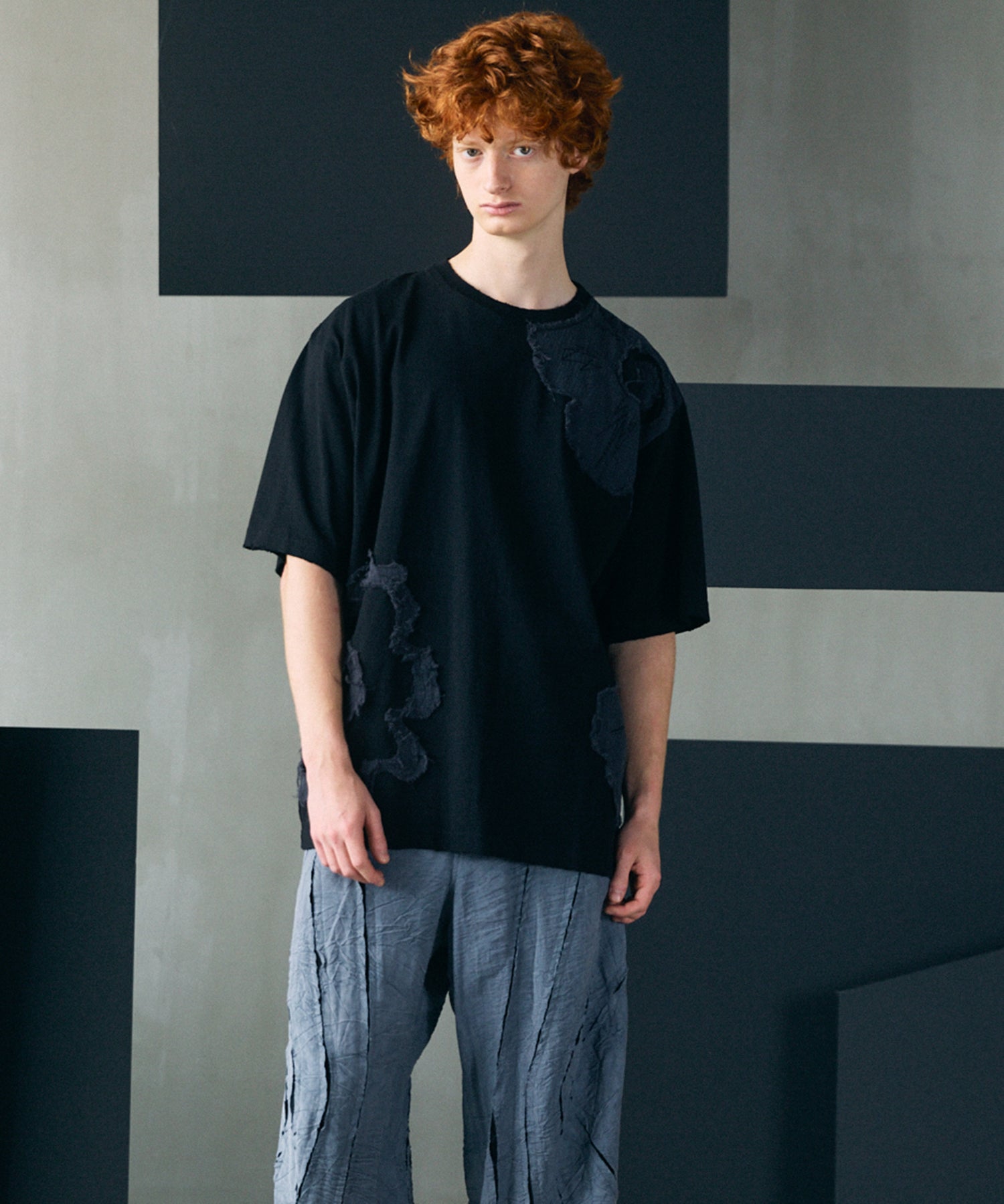 [26SS PRE-ORDER]Birdseye Jersey Mesh Prime-Over Henry Neck Short-sleeved T-shirt