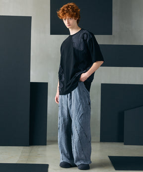 [26SS PRE-ORDER]Birdseye Jersey Mesh Prime-Over Henry Neck Short-sleeved T-shirt