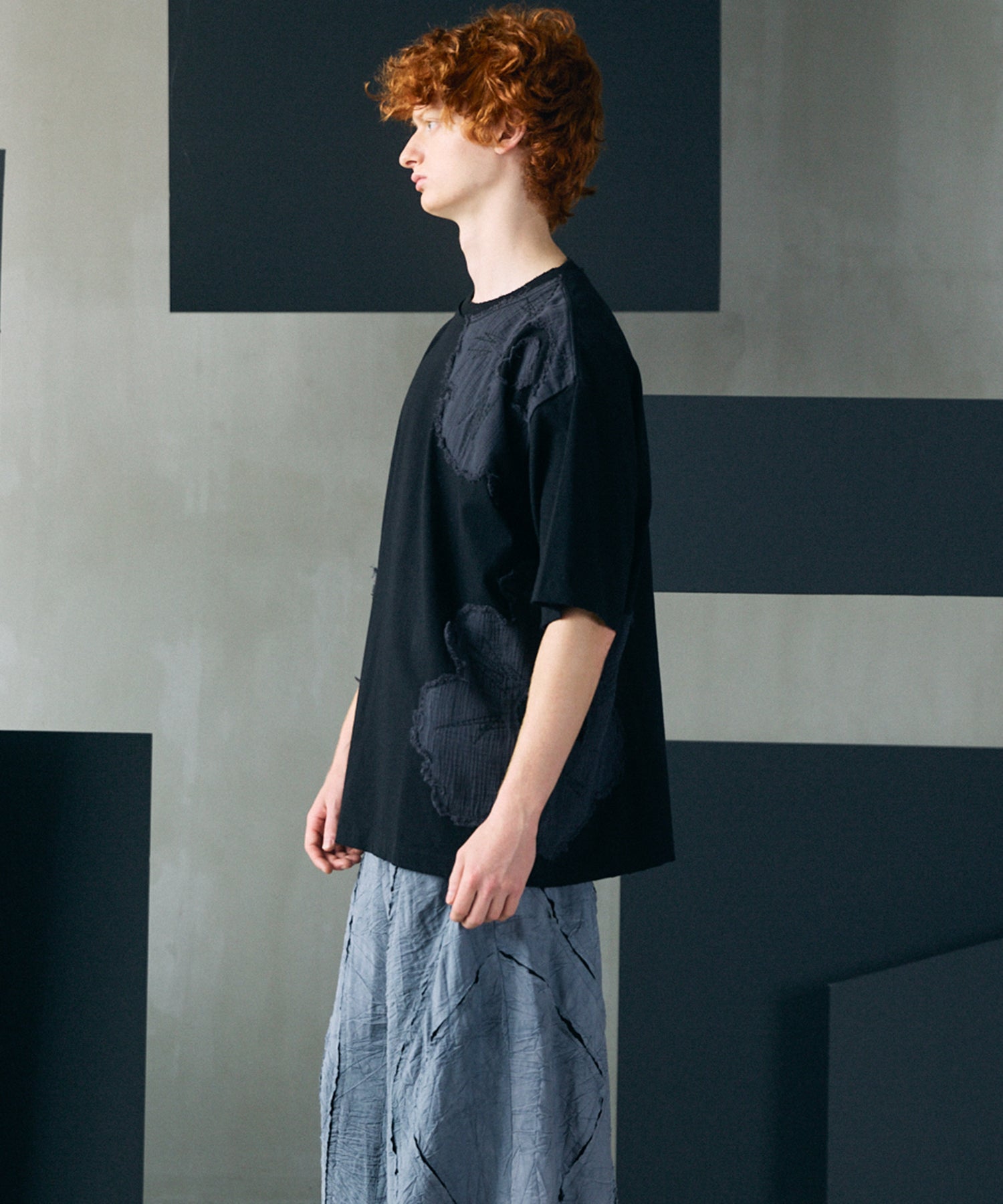 [26SS PRE-ORDER]Birdseye Jersey Mesh Prime-Over Henry Neck Short-sleeved T-shirt