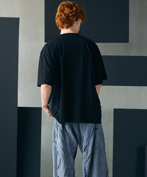 [26SS PRE-ORDER]Birdseye Jersey Mesh Prime-Over Henry Neck Short-sleeved T-shirt