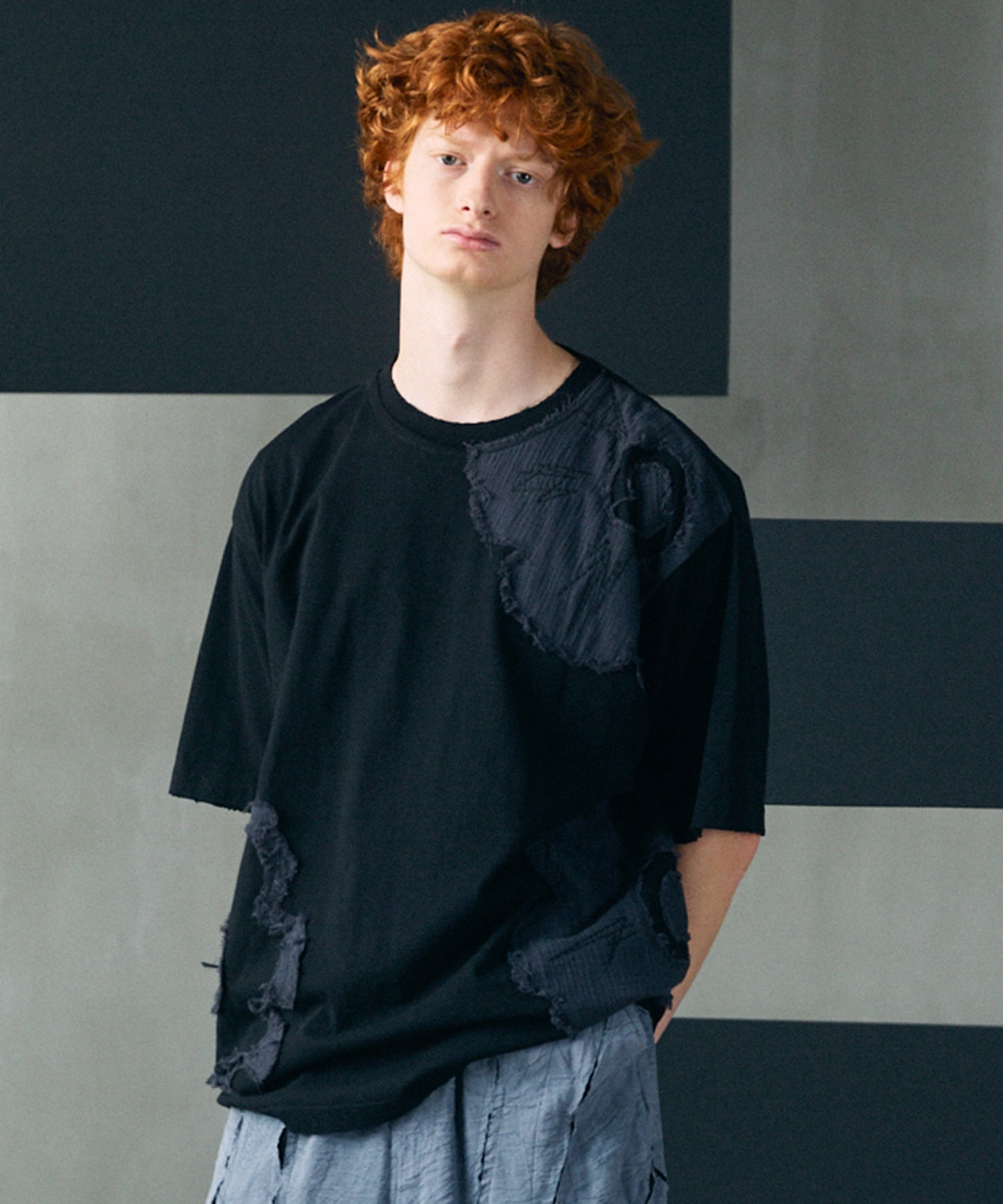 [26SS PRE-ORDER]Birdseye Jersey Mesh Prime-Over Henry Neck Short-sleeved T-shirt