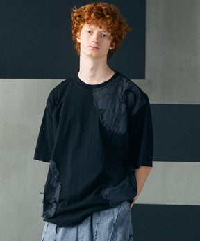 [26SS PRE-ORDER]Birdseye Jersey Mesh Prime-Over Henry Neck Short-sleeved T-shirt