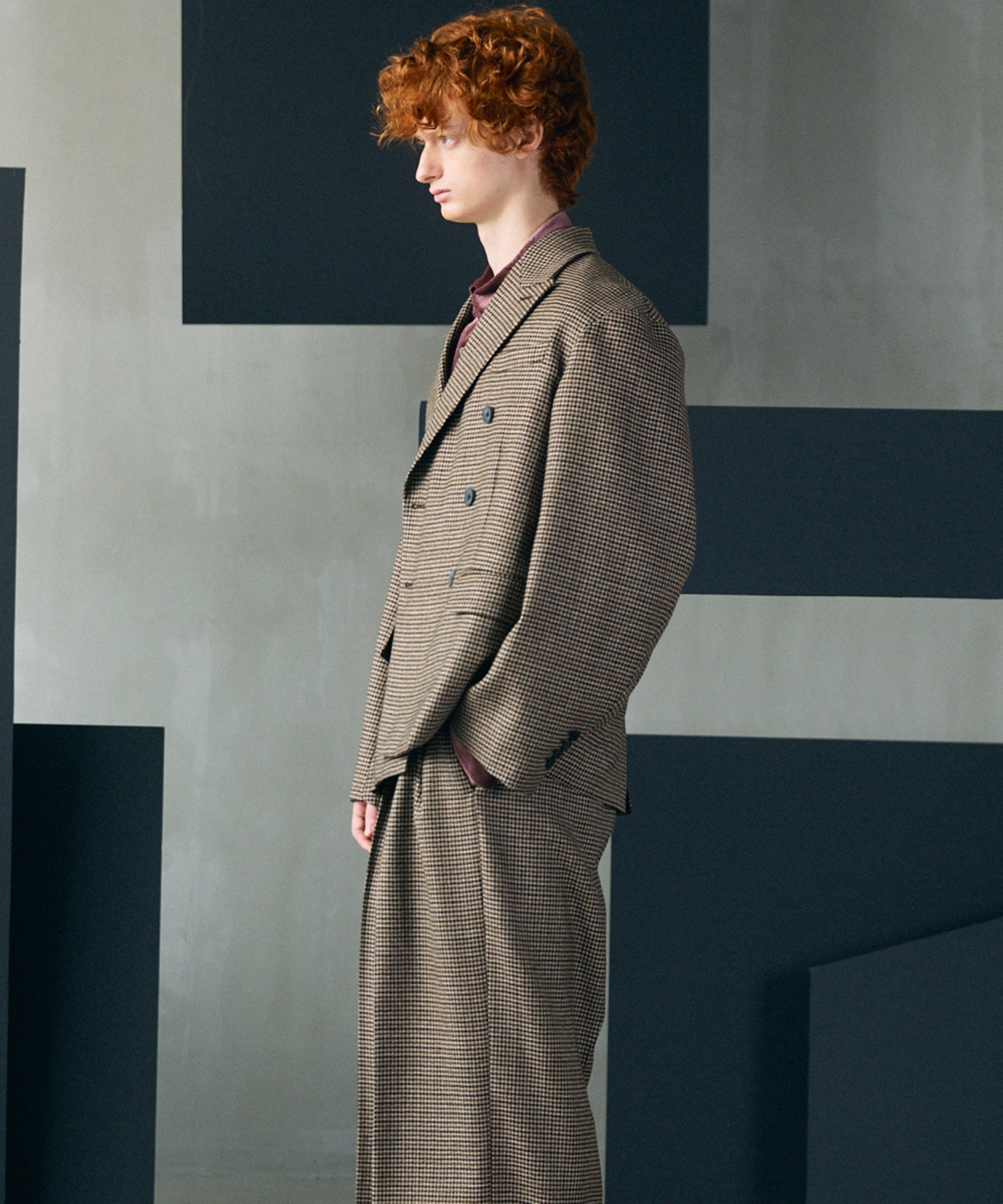 [Italian Dead Stock Fabric] Prime-Over Regular Collar Long Sleeve Shirt