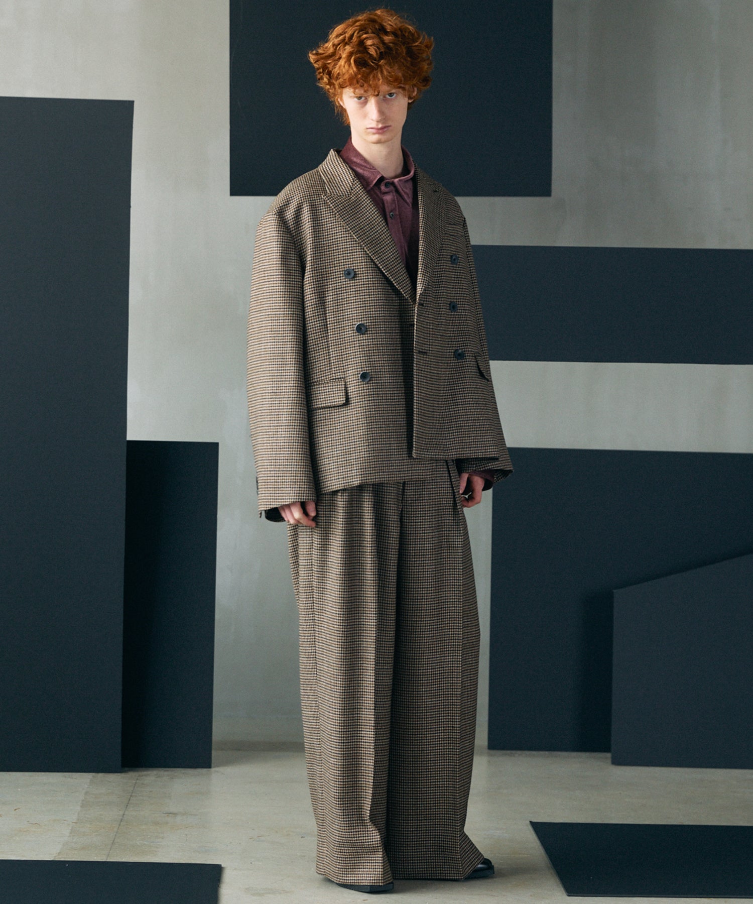 [Italian Dead Stock Fabric] Prime-Over Regular Collar Long Sleeve Shirt