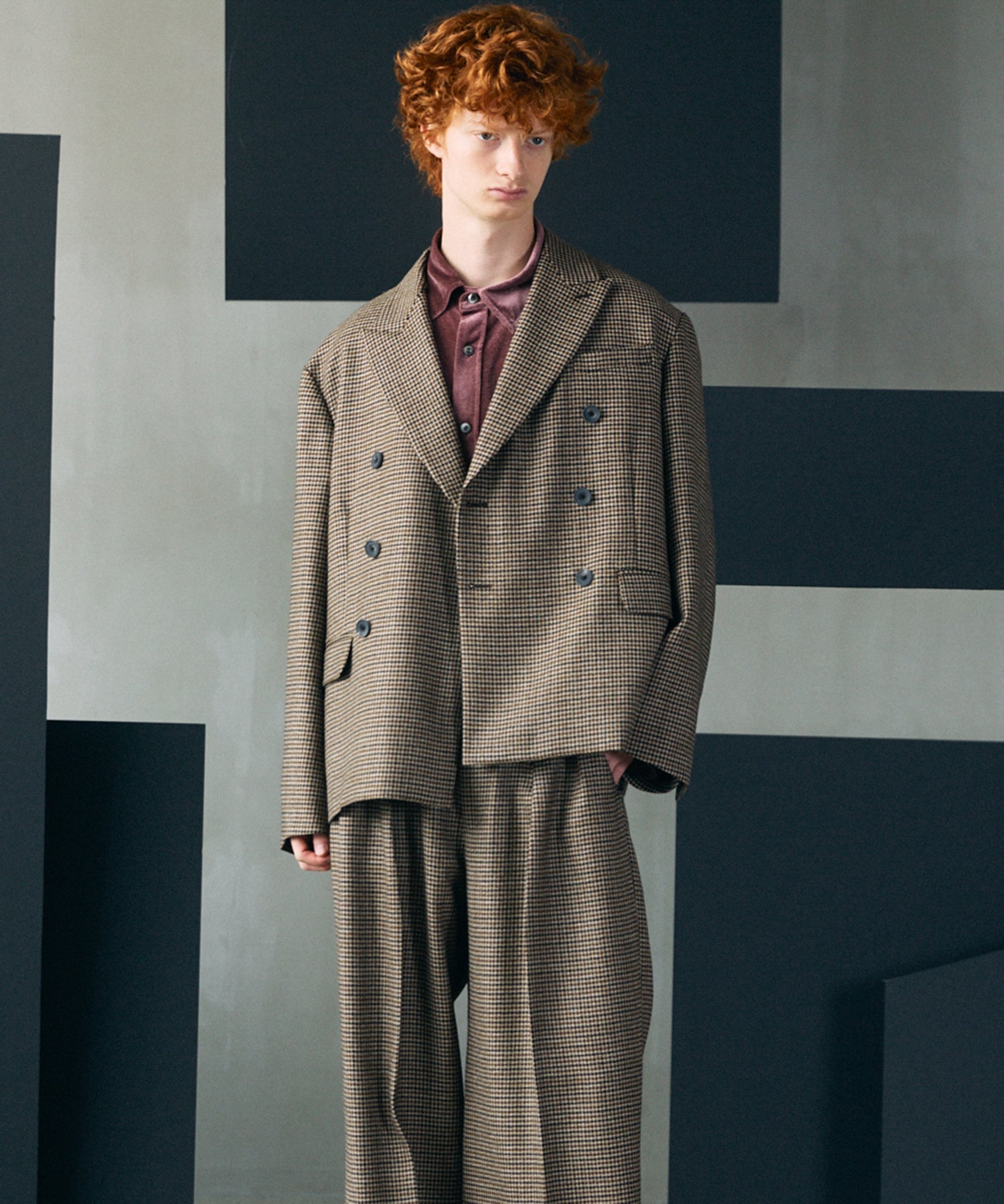 [Italian Dead Stock Fabric] Prime-Over Regular Collar Long Sleeve Shirt