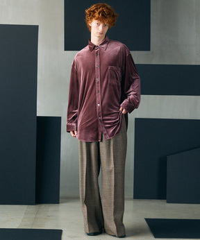 [Italian Dead Stock Fabric] Prime-Over Regular Collar Long Sleeve Shirt
