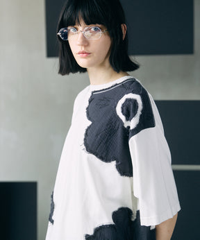 [26SS PRE-ORDER]Birdseye Jersey Mesh Prime-Over Henry Neck Short-sleeved T-shirt