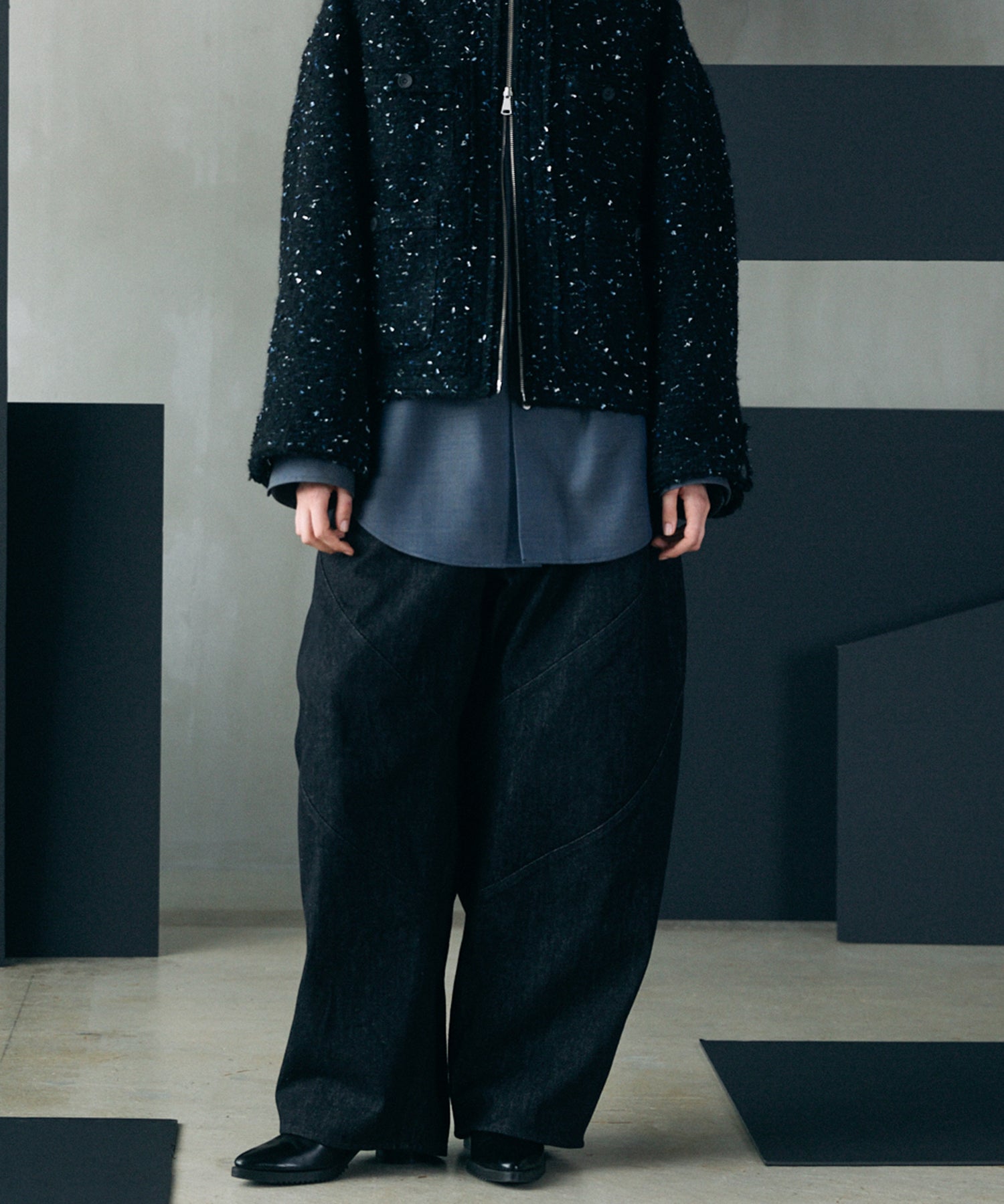 【26AW PRE-ORDER】Ovoid Silhouette Prime-Wide Denim Pants