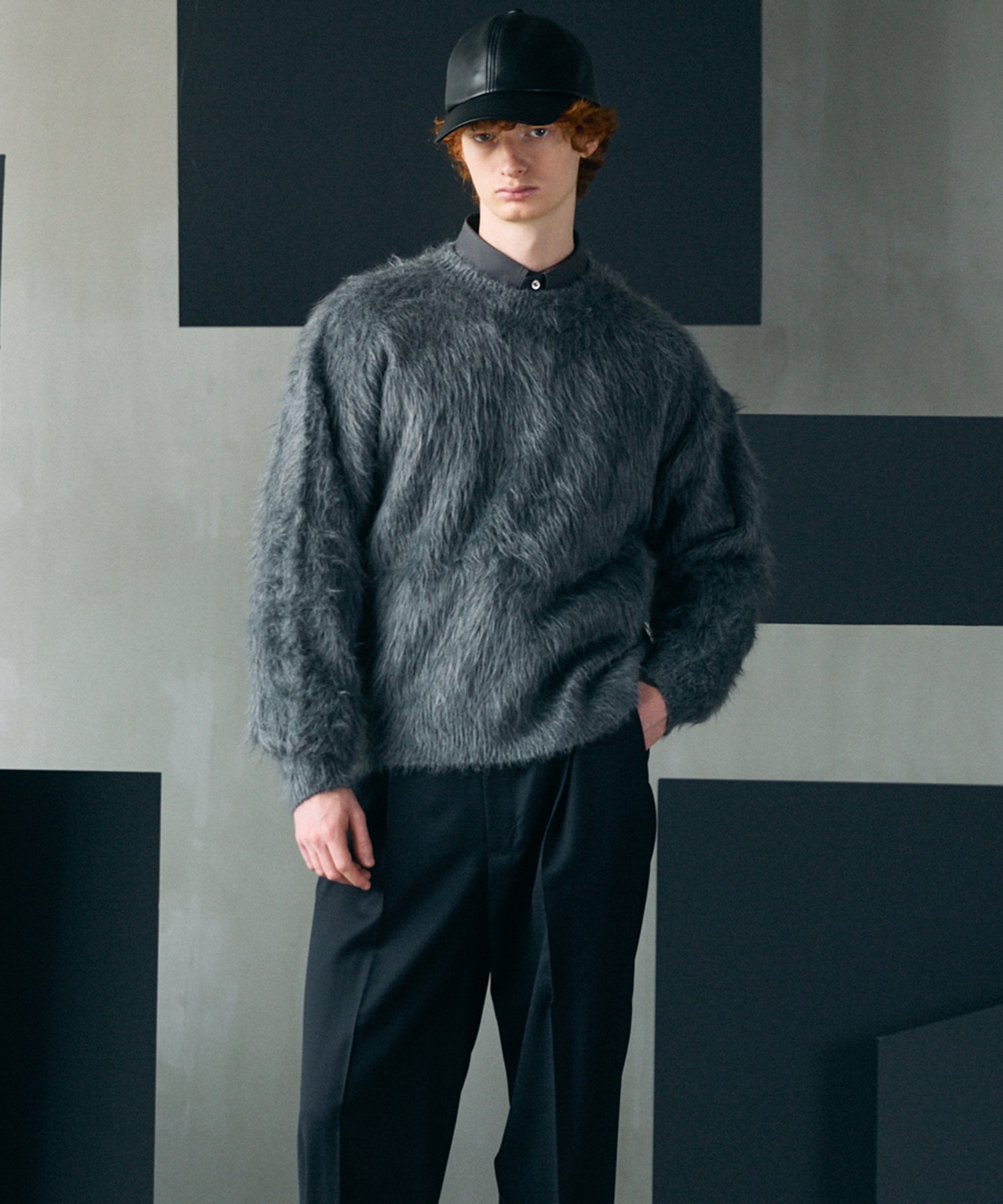 【26AW PRE-ORDER】シャギーニットプライムオーバークルーネックセーター