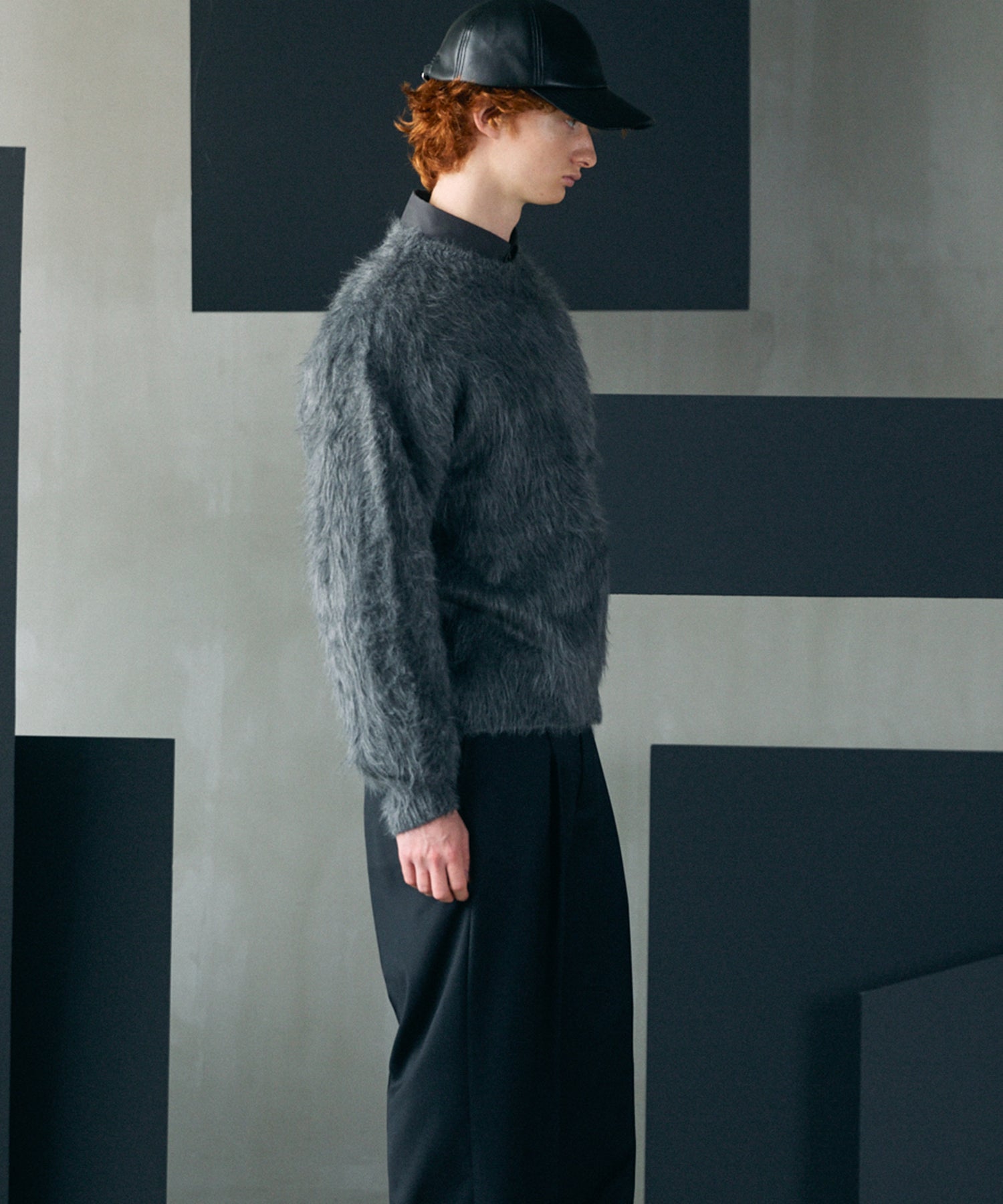 【26AW PRE-ORDER】シャギーニットプライムオーバークルーネックセーター