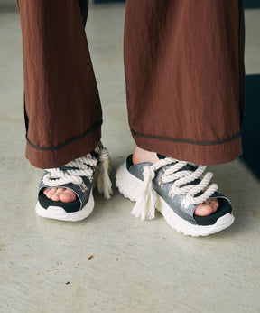 【SPECIAL SHOES FACTORY COLLABORATION】Dog Ear Lace-up Platform Sandals