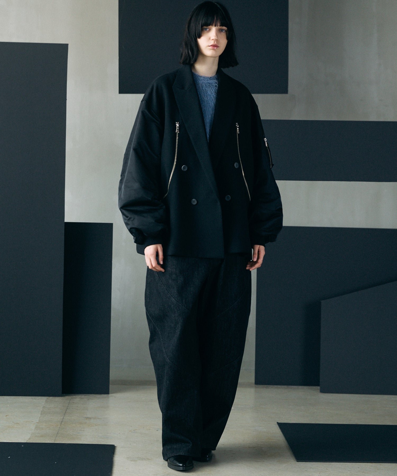 【26AW PRE-ORDER】シャギーニットプライムオーバークルーネックセーター