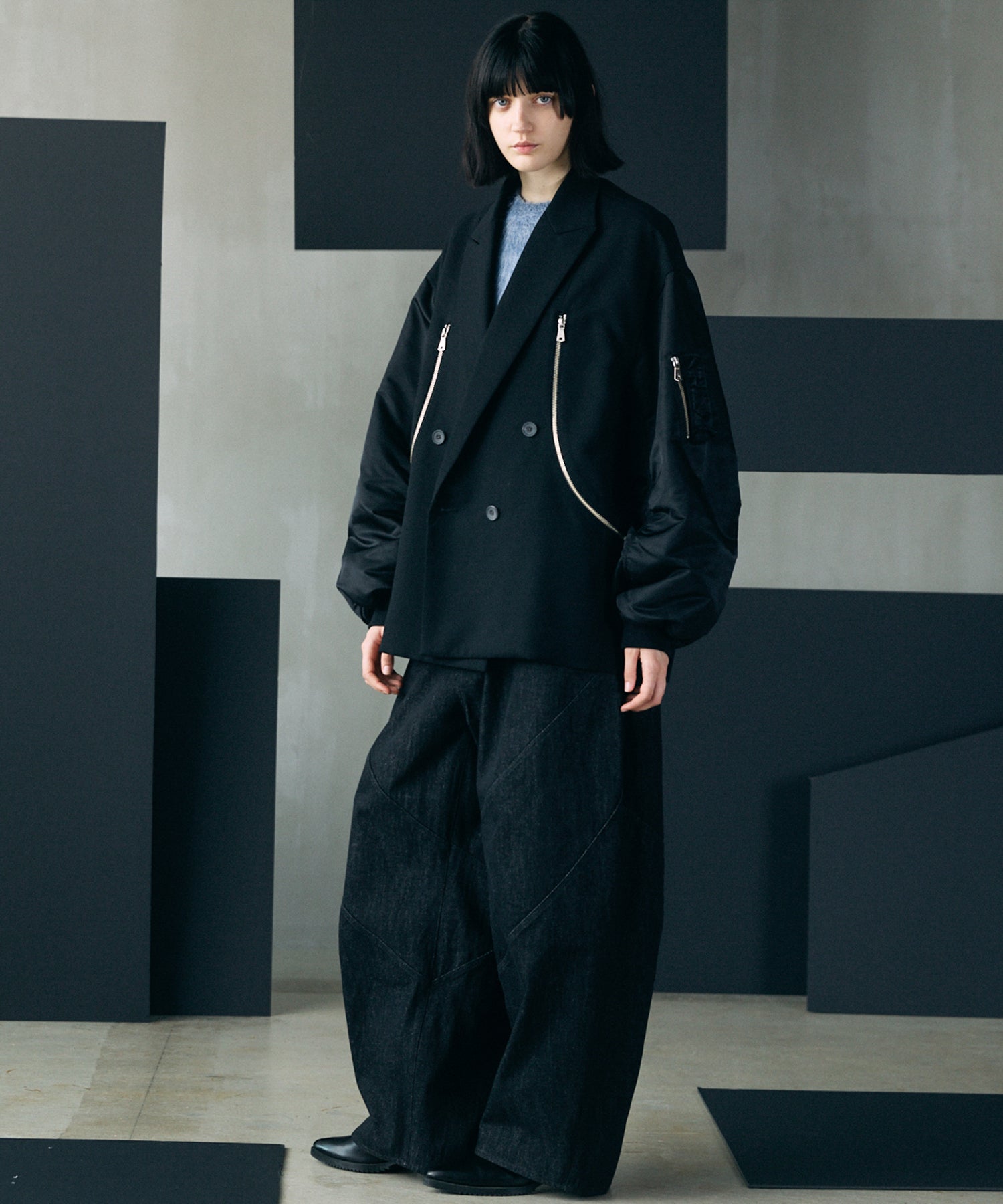 【26AW PRE-ORDER】Ovoid Silhouette Prime-Wide Denim Pants