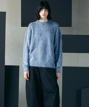 【26AW PRE-ORDER】シャギーニットプライムオーバークルーネックセーター